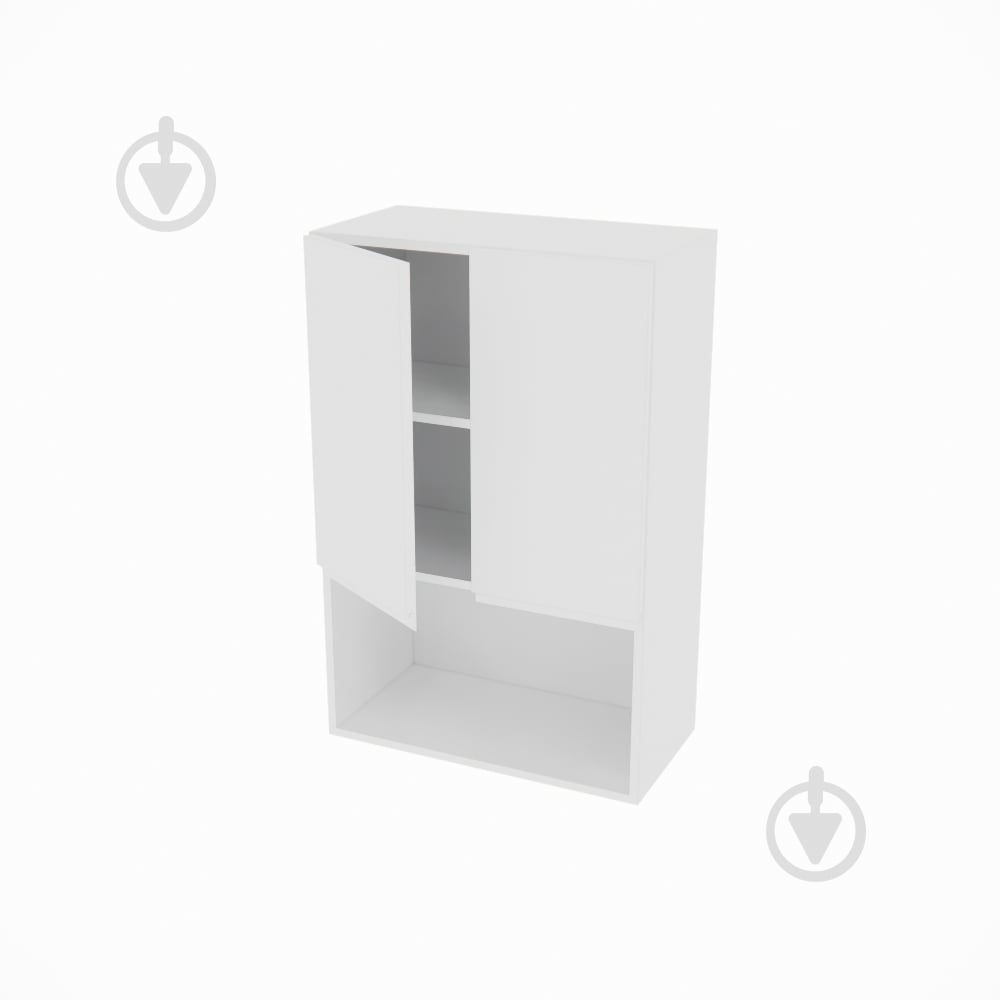 Шкаф Влада (В 60 2Д п/микроволн. (920)) белый шелк/белый Світ Меблів - фото 2 Шкаф Влада (В 60 2Д п/микроволн. (920)) белый шелк/белый Світ Меблів - фото 2