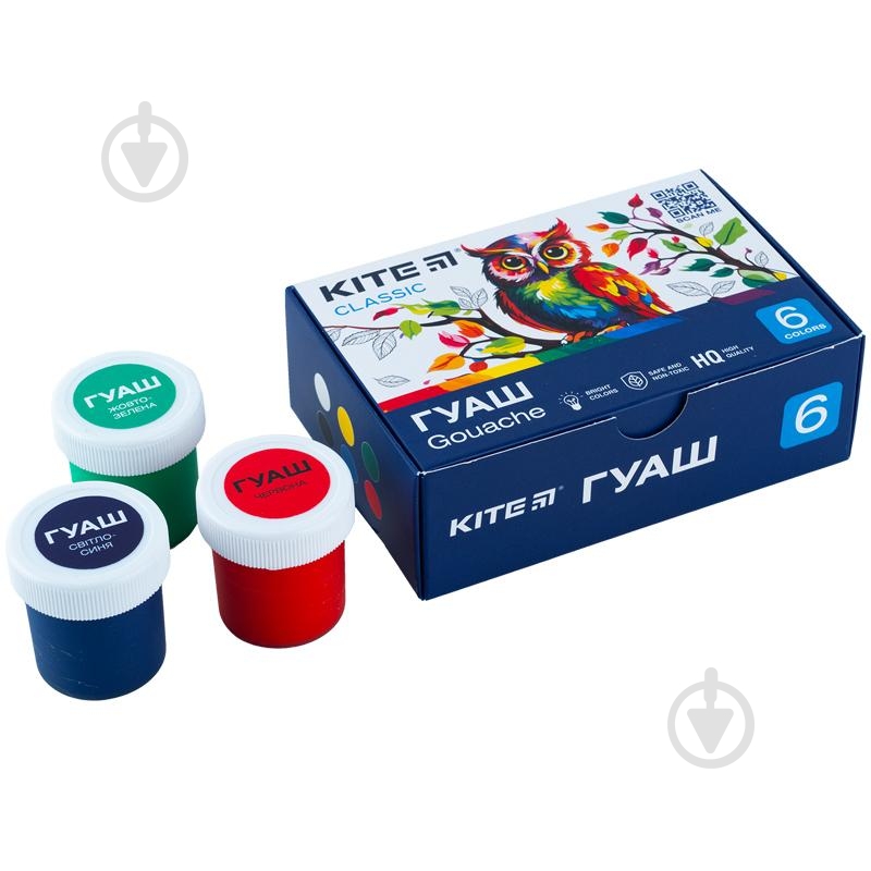 Фарба гуашева 6 кольорів Classic 20 мл K-062 KITE - фото 4 Фарба гуашева 6 кольорів Classic 20 мл K-062 KITE - фото 4