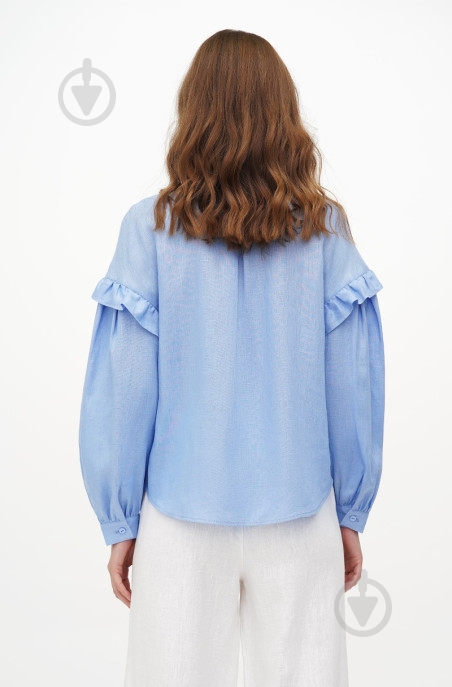 Блуза Галерея льна Истра р. 52 голубой 9347/52/435 - фото 2