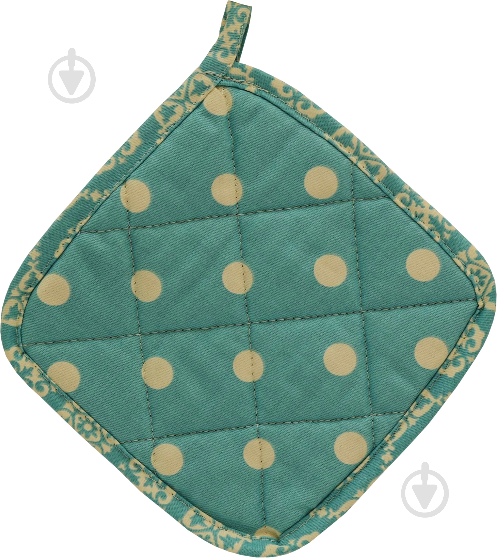 Прихватка Горох-Тиффані 20x20 см зелений Прованс - фото 1