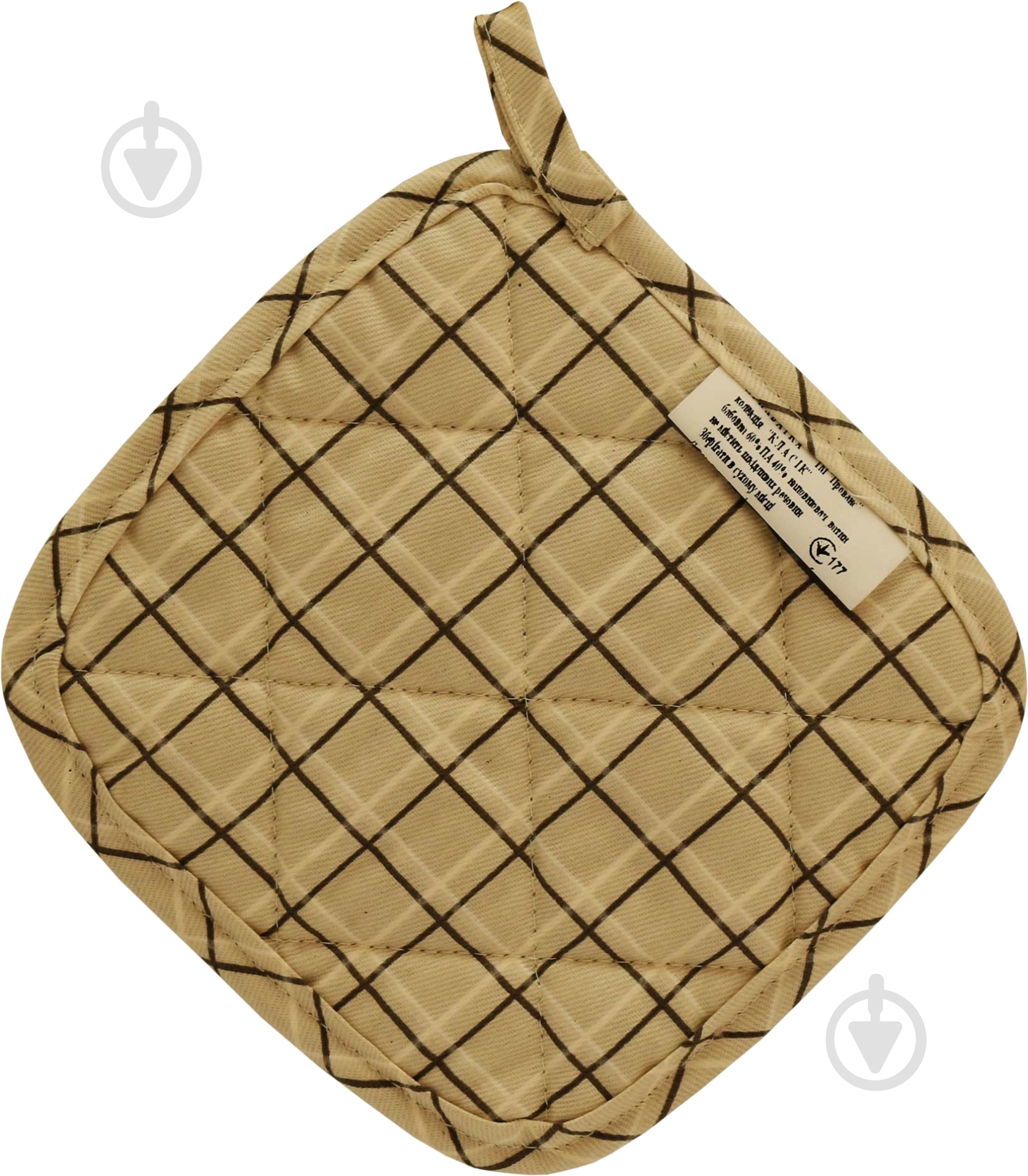 Прихватка Горох 20x20 см коричневый Прованс - фото 2