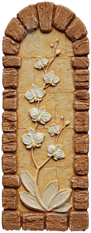 Декор гипсовый Живой камень Орхидея бронза - фото 1