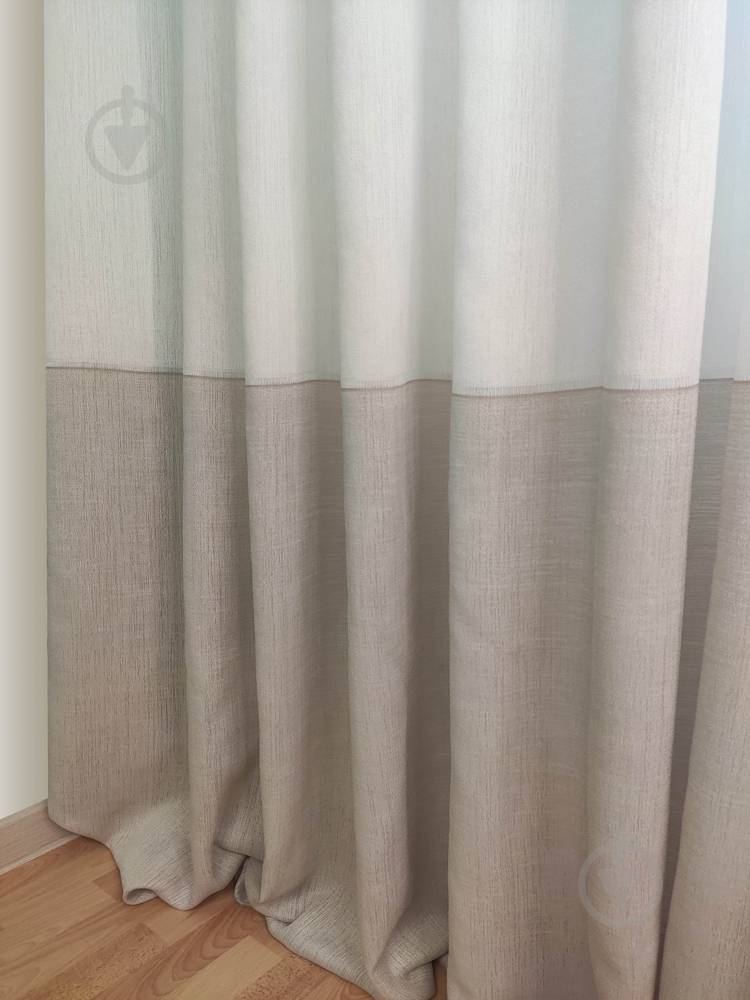 Тюль Щільна з мережкою 500x275 бежевий Декор-ін - фото 3 Тюль Щільна з мережкою 500x275 бежевий Декор-ін - фото 3