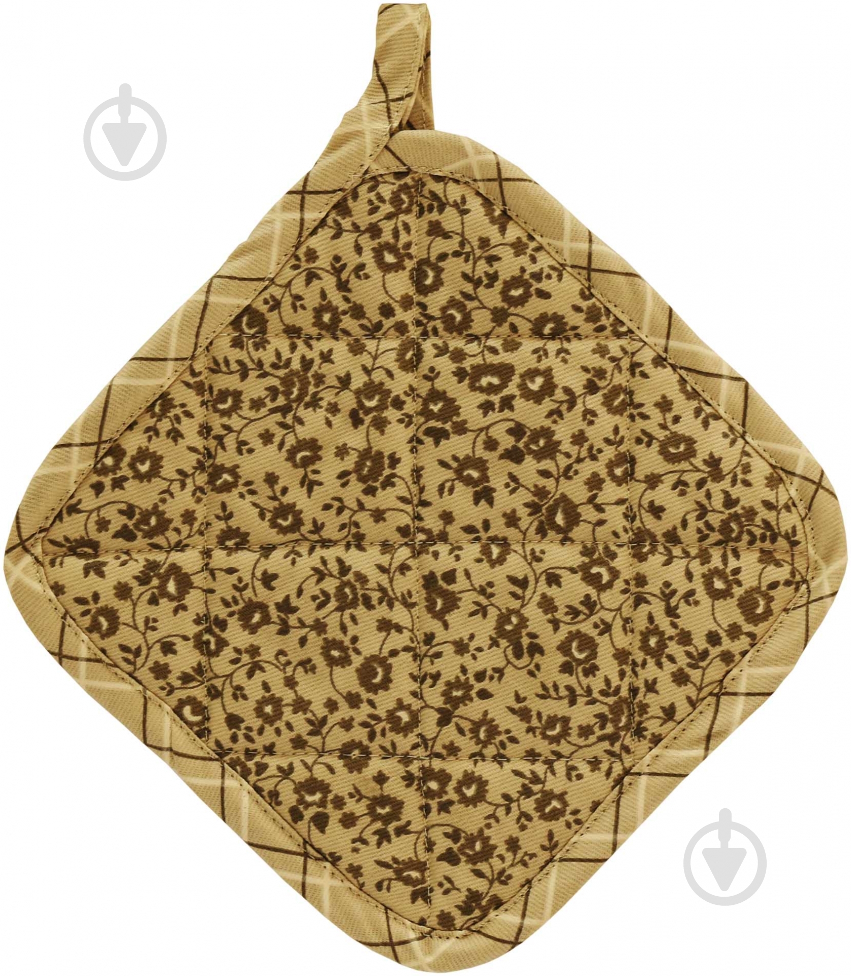 Прихватка Цветы 20*20 см 20x20 см коричневый Прованс - фото 1