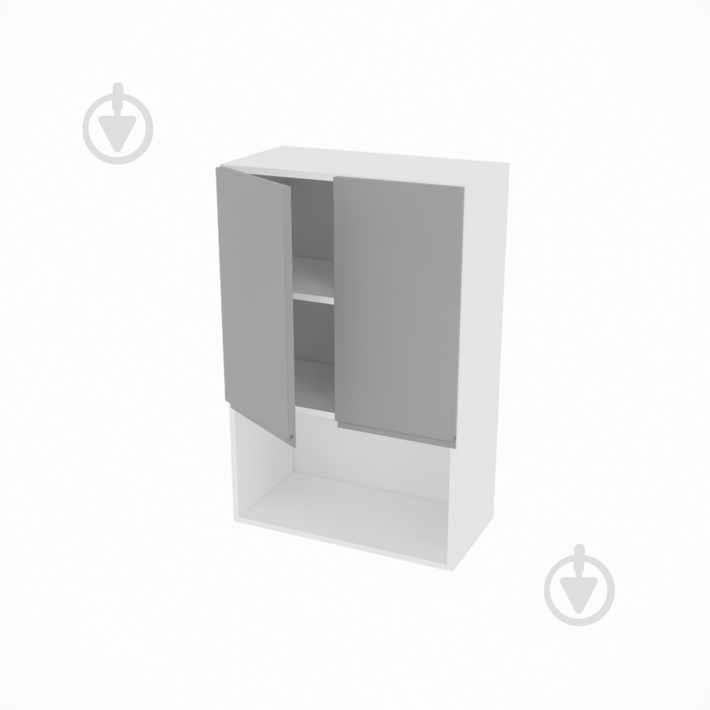 Шафа Влада (В 60 2Д п/мікрохв. (920)) сірий оксамит/білий Світ Меблів - фото 2 Шафа Влада (В 60 2Д п/мікрохв. (920)) сірий оксамит/білий Світ Меблів - фото 2