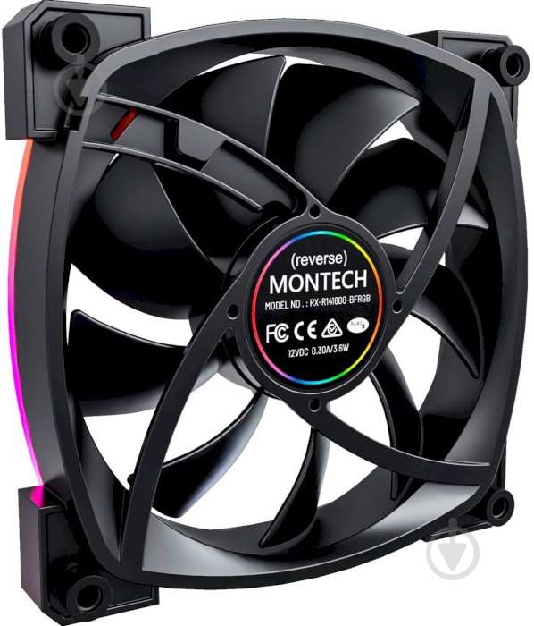 Набор вентиляторов для корпуса Montech RX120 PWM 3 in 1 Black - фото 4 Набор вентиляторов для корпуса Montech RX120 PWM 3 in 1 Black - фото 4
