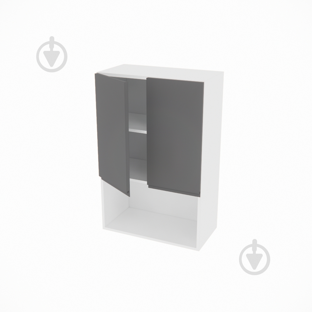 Шкаф Влада (В 60 2Д п/микроволн. (920)) графит/белый Світ Меблів - фото 2 Шкаф Влада (В 60 2Д п/микроволн. (920)) графит/белый Світ Меблів - фото 2