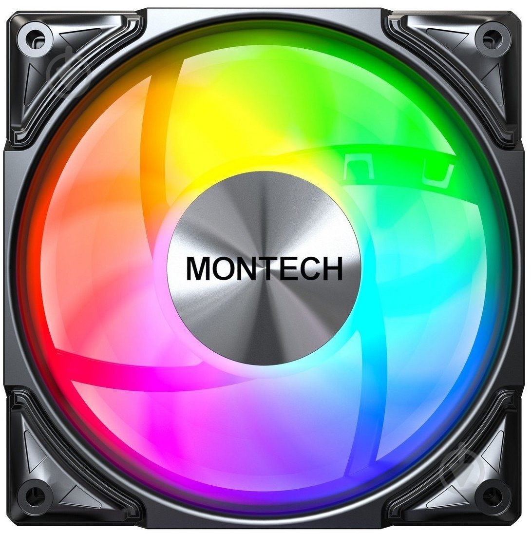Корпусный кулер Montech Metal Pro 12 ARGB PWM Black - фото 1