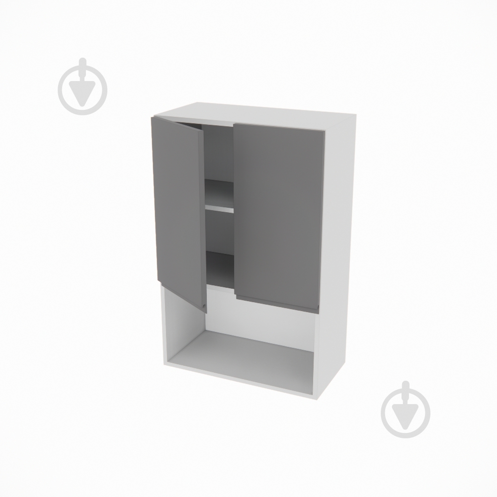 Шкаф Влада (В 60 2Д п/микроволн. (920)) графит/пепельный Світ Меблів - фото 2