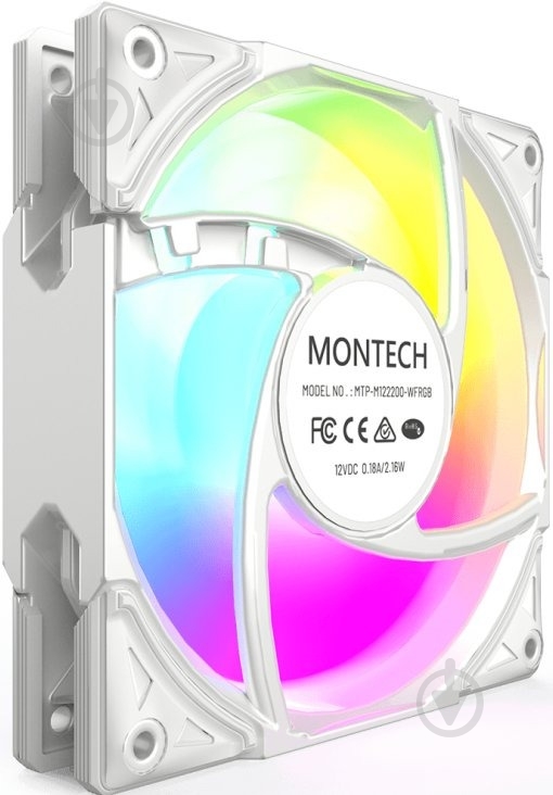 Корпусный кулер Montech Metal PRO 12 ARGB PWM White - фото 3