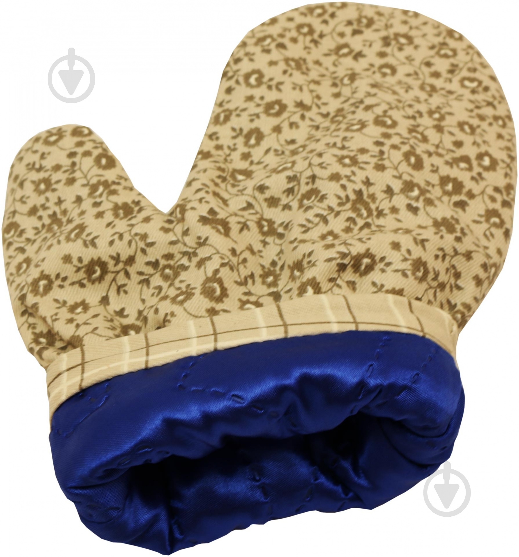 Прихватка-варежка Цветы 16x26 см светло-коричневый Прованс - фото 2