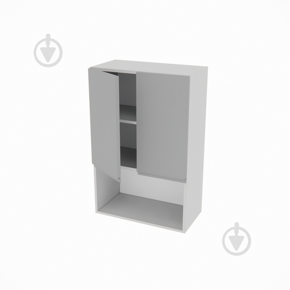 Шафа Влада (В 60 2Д п/мікрохв. (920)) сірий оксамит/попелястий Світ Меблів - фото 2 Шафа Влада (В 60 2Д п/мікрохв. (920)) сірий оксамит/попелястий Світ Меблів - фото 2