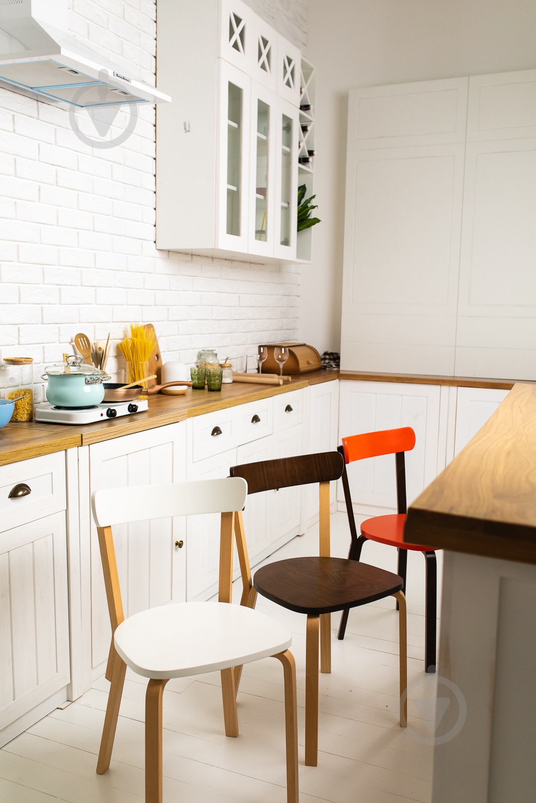 Стул Scandi белый /бук - фото 6