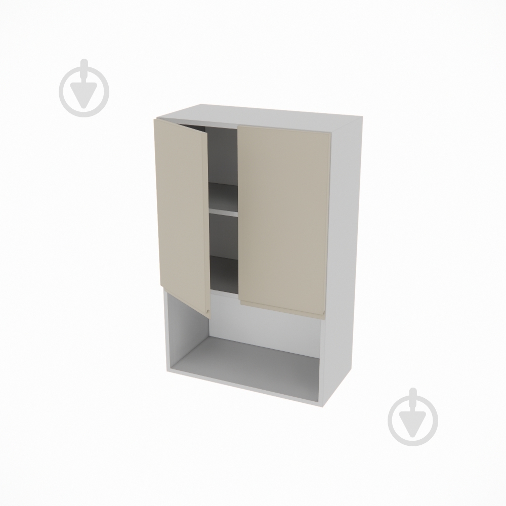 Шкаф Влада (В 60 2Д п/микроволн. (920)) айвори/пепельный Світ Меблів - фото 2 Шкаф Влада (В 60 2Д п/микроволн. (920)) айвори/пепельный Світ Меблів - фото 2