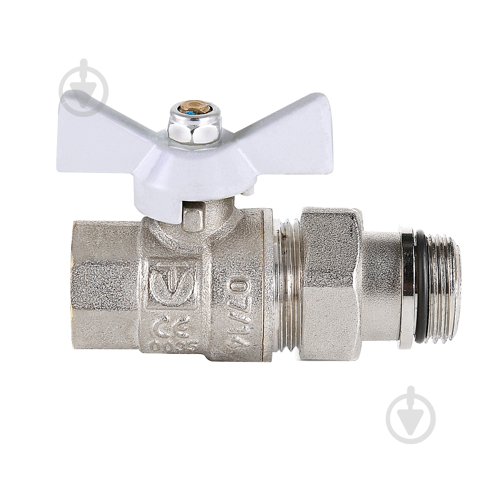 Кран з американкою Valtec BASE з напівзгоном та додатковим ущільнювачем 3/4 VT.227.NRW.05 - фото 1 Кран з американкою Valtec BASE з напівзгоном та додатковим ущільнювачем 3/4 VT.227.NRW.05 - фото 1