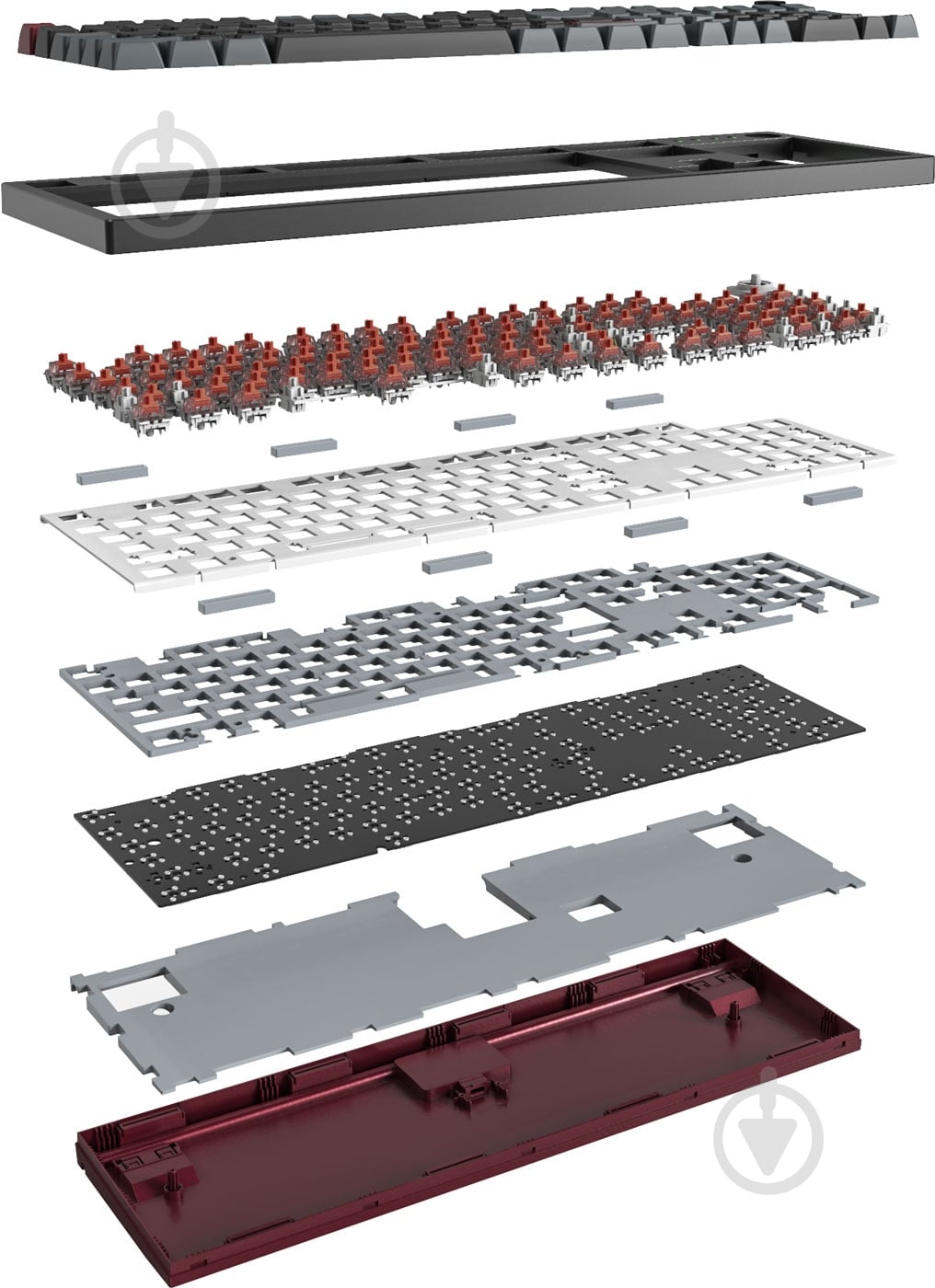 Клавиатура Montech Full size DR USB (MK105DR) grey - фото 7