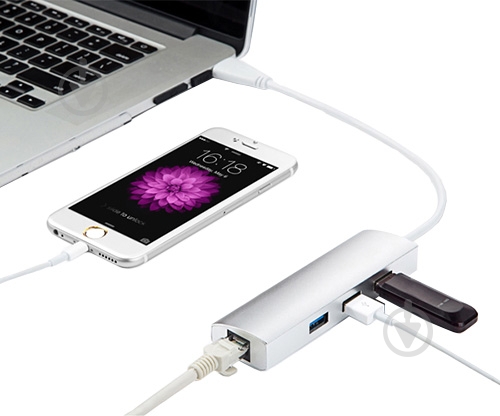 Перехідник PowerPlant USB 3.0 – Gigabit Ethernet - фото 4