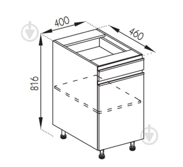 Тумба нижняя Софи ( Н 40 ДШ LUX правая) глиняный серый/белый Світ Меблів - фото 5 Тумба нижняя Софи ( Н 40 ДШ LUX правая) глиняный серый/белый Світ Меблів - фото 5