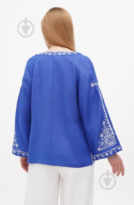 Блуза Галерея льна Одарка р. 54 синий 9333/54/1318 - фото 2 Блуза Галерея льна Одарка р. 54 синий 9333/54/1318 - фото 2