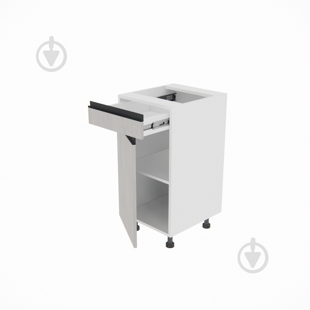 Тумба нижняя Софи ( Н 40 ДШ LUX правая) шелковый камень/белый Світ Меблів - фото 2 Тумба нижняя Софи ( Н 40 ДШ LUX правая) шелковый камень/белый Світ Меблів - фото 2