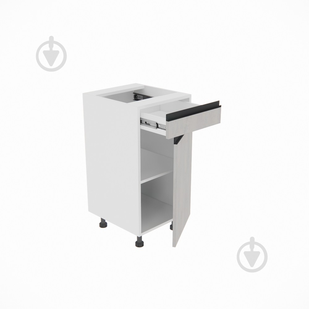 Тумба нижняя Софи ( Н 40 ДШ LUX левая) шелковый камень/белый Світ Меблів - фото 2 Тумба нижняя Софи ( Н 40 ДШ LUX левая) шелковый камень/белый Світ Меблів - фото 2