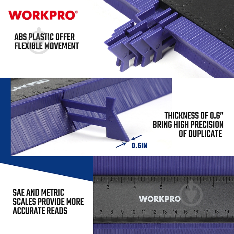 Кутомір WORKPRO 250 мм PRO WP269001 - фото 3