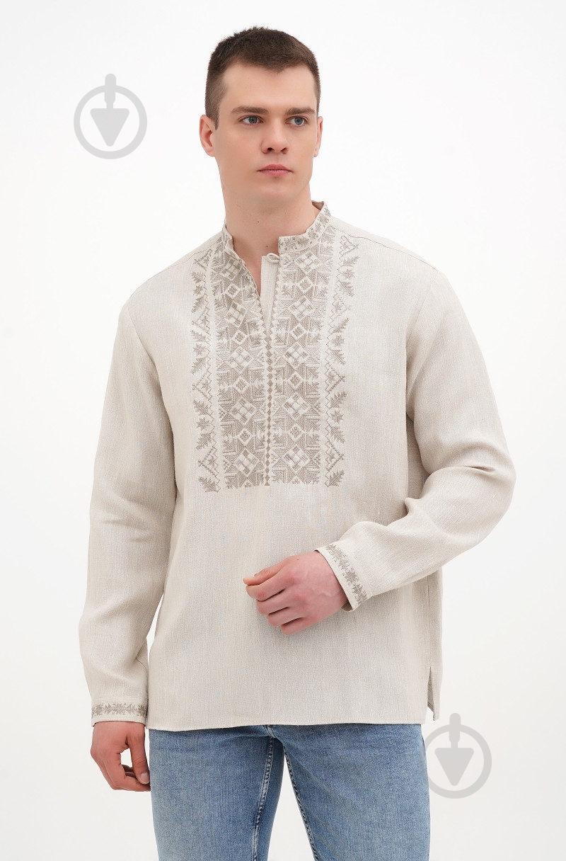 Рубашка Галерея льна Гриць темно-серый р. 56 - фото 1 Рубашка Галерея льна Гриць темно-серый р. 56 - фото 1