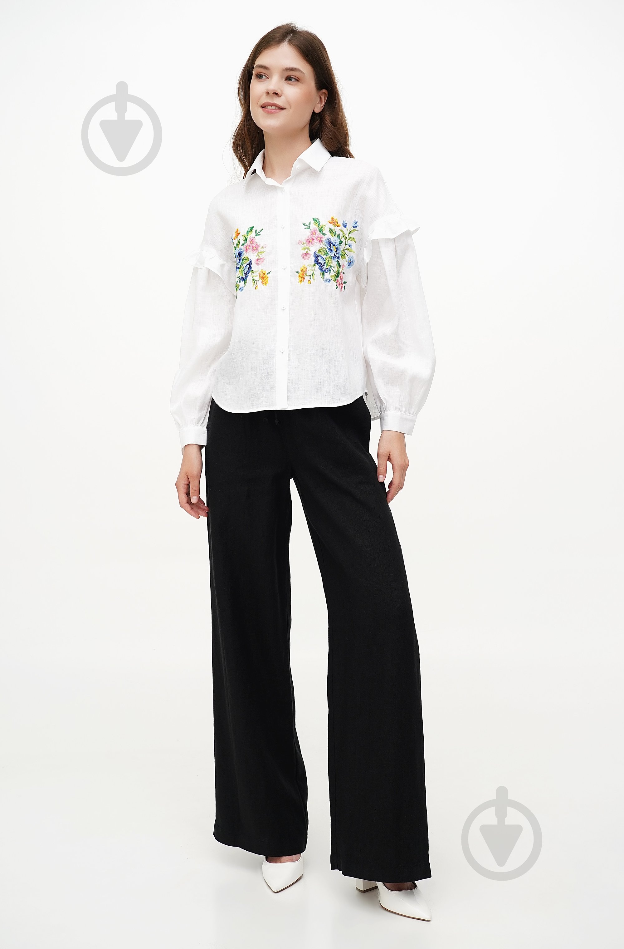 Блуза Галерея льону Істра р. 44 білий 9347/44/101 - фото 3 Блуза Галерея льону Істра р. 44 білий 9347/44/101 - фото 3