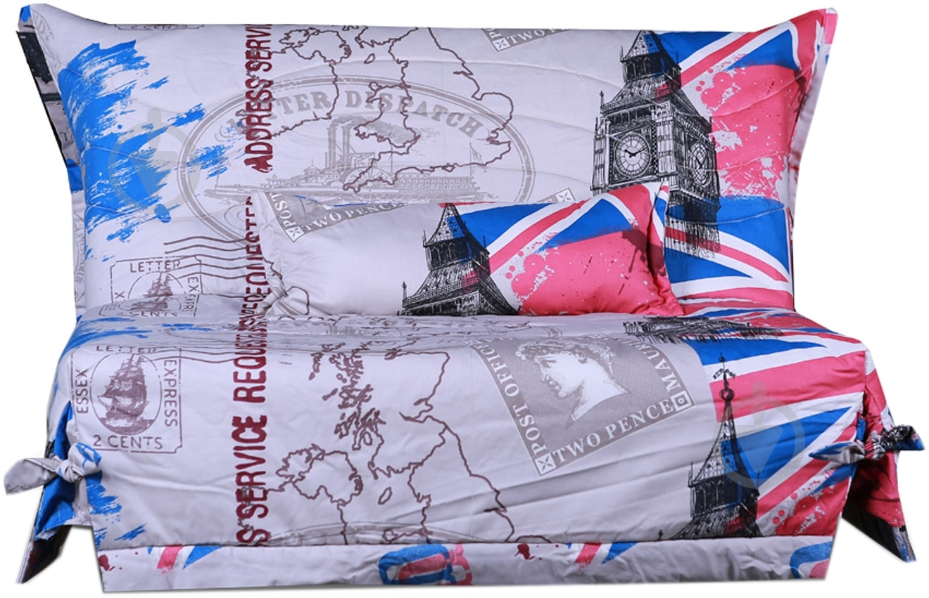 Диван прямой AMF СМС 1,4 разноцветный 1400x1050x420 мм - фото 1