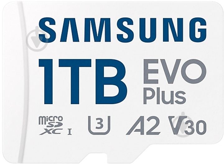 Карта пам'яті Samsung microSDXC 1 ТБ UHS-I (MB-MC1T0SA/EU ) Evo Plus - фото 1 Карта пам'яті Samsung microSDXC 1 ТБ UHS-I (MB-MC1T0SA/EU ) Evo Plus - фото 1