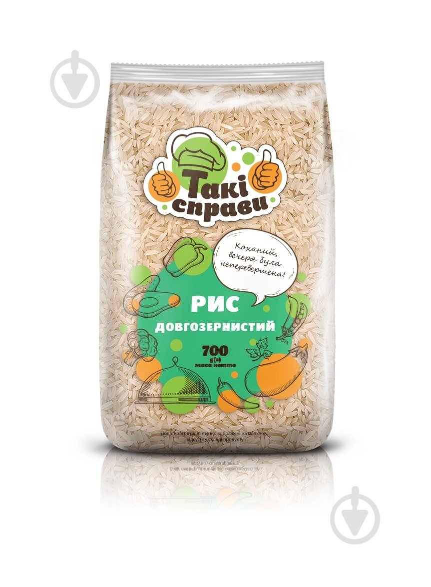Рис Такі Справи Длиннозернистый 0,7кг 700 г - фото 1 Рис Такі Справи Длиннозернистый 0,7кг 700 г - фото 1