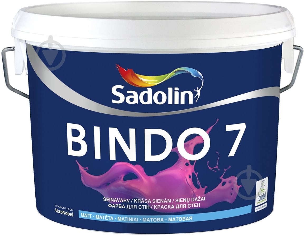 Краска интерьерная латексная Sadolin BINDO 7 мат GN.00.85 2,5 л - фото 6