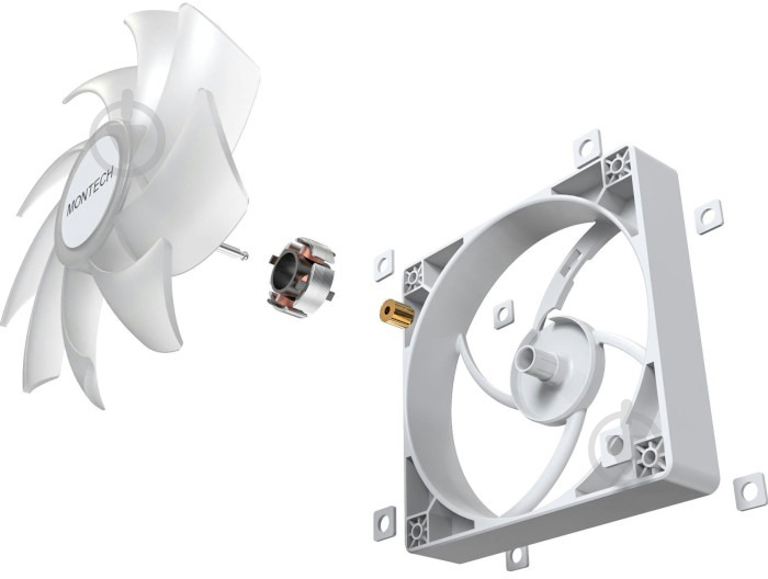 Набор вентиляторов для корпуса Montech GF120 PWM (W31) White - фото 5 Набор вентиляторов для корпуса Montech GF120 PWM (W31) White - фото 5