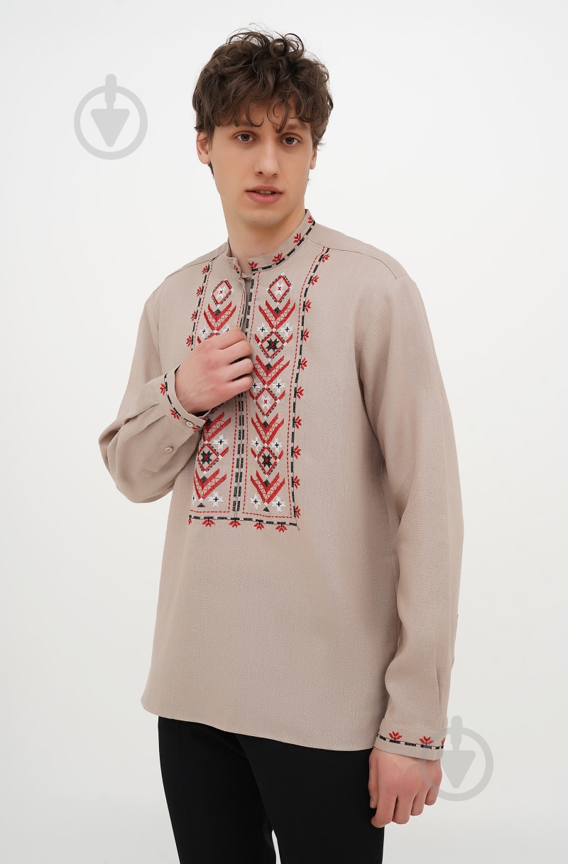 Сорочка Галерея льону Ясен сірий р. 50 - фото 1 Сорочка Галерея льону Ясен сірий р. 50 - фото 1