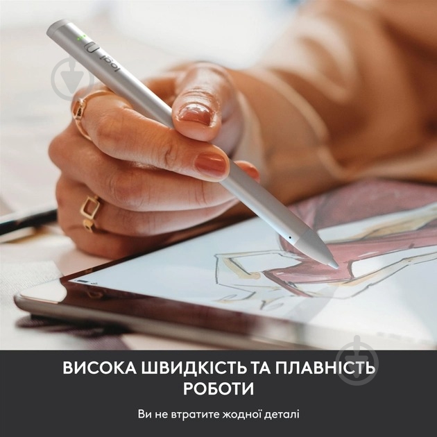 Стилус Logitech Crayon для Apple iPad USB-C Silver (L914-000074) - фото 3
