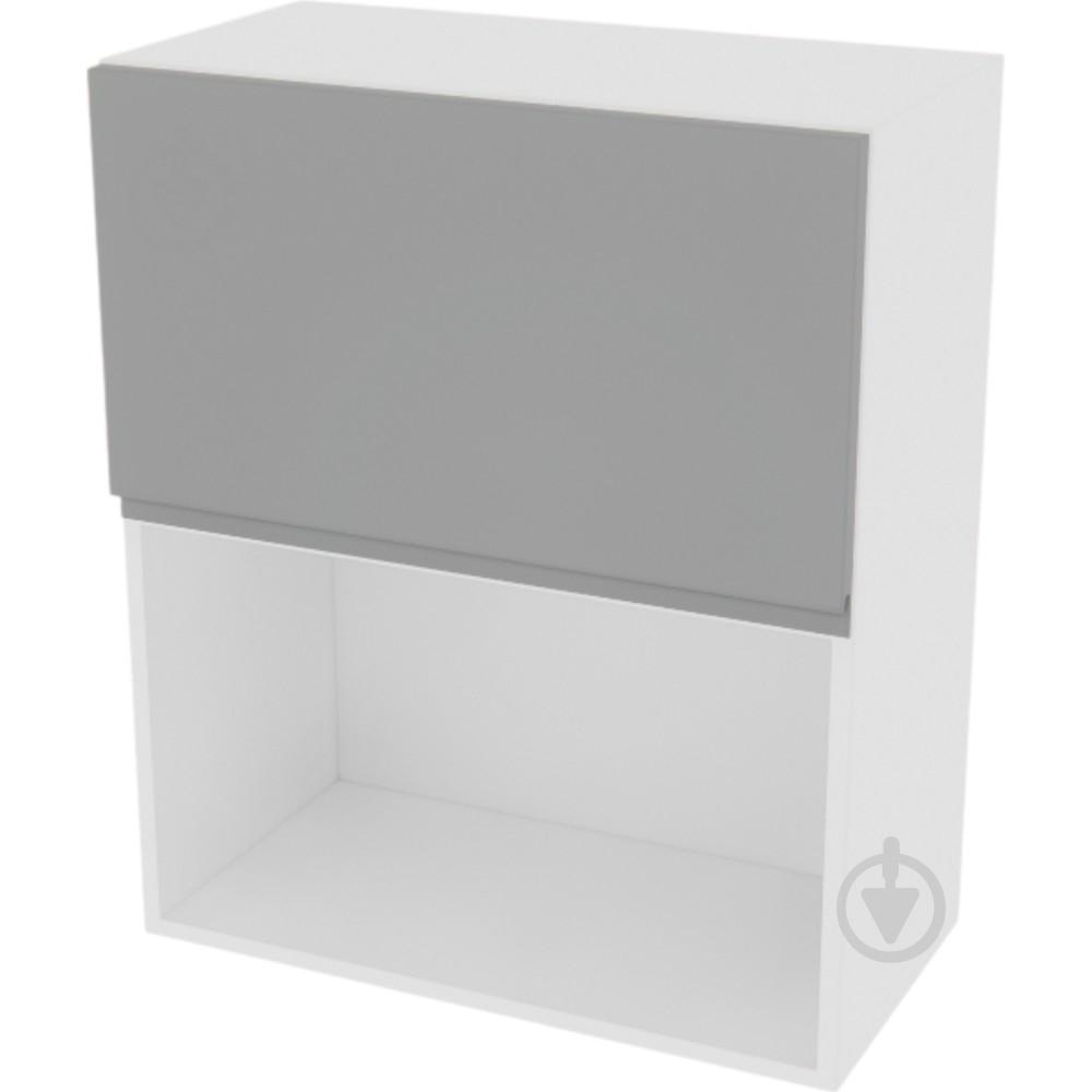 Шкаф Влада (В 60Б п/микроволн.(720)) серый бархат/белый Світ Меблів - фото 1 Шкаф Влада (В 60Б п/микроволн.(720)) серый бархат/белый Світ Меблів - фото 1