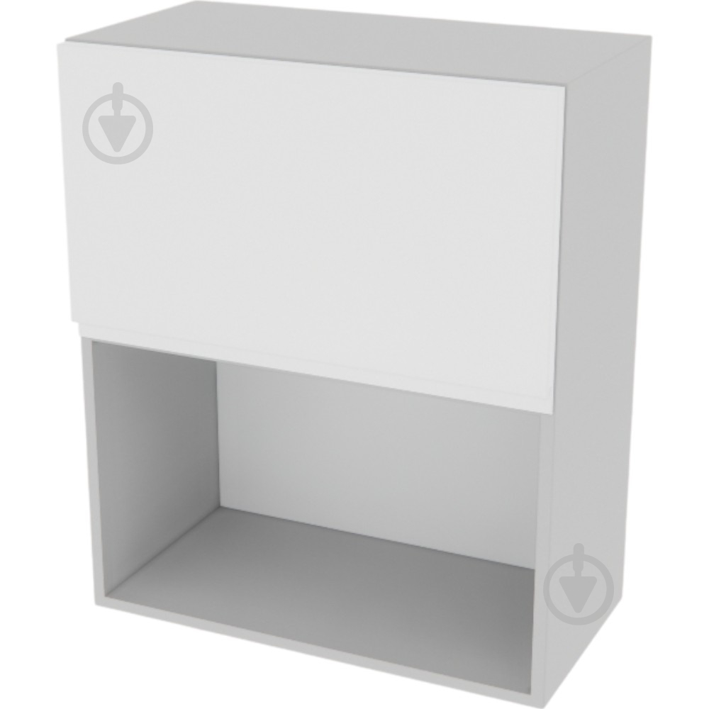 Шафа Влада (В 60Б п/мікрохв.(720)) білий шовк/попелястий Світ Меблів - фото 1 Шафа Влада (В 60Б п/мікрохв.(720)) білий шовк/попелястий Світ Меблів - фото 1