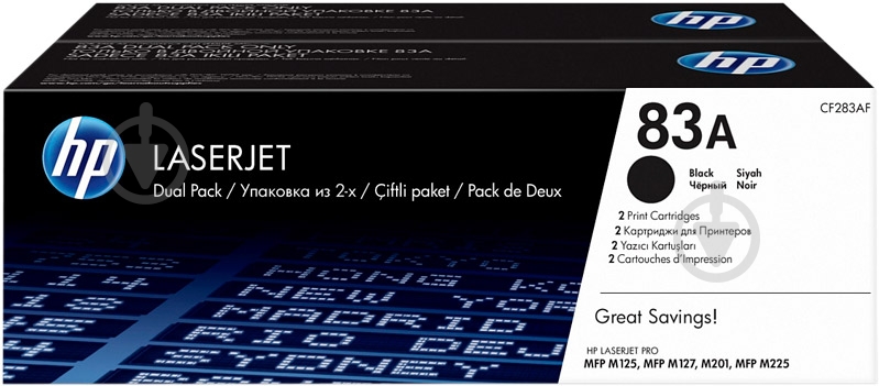 Картридж HP 83A CF283AF black - фото 1 Картридж HP 83A CF283AF black - фото 1