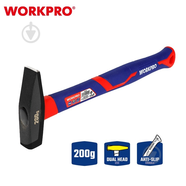 Молоток слесарный WORKPRO WP241021 200 г WP241021 - фото 2 Молоток слесарный WORKPRO WP241021 200 г WP241021 - фото 2
