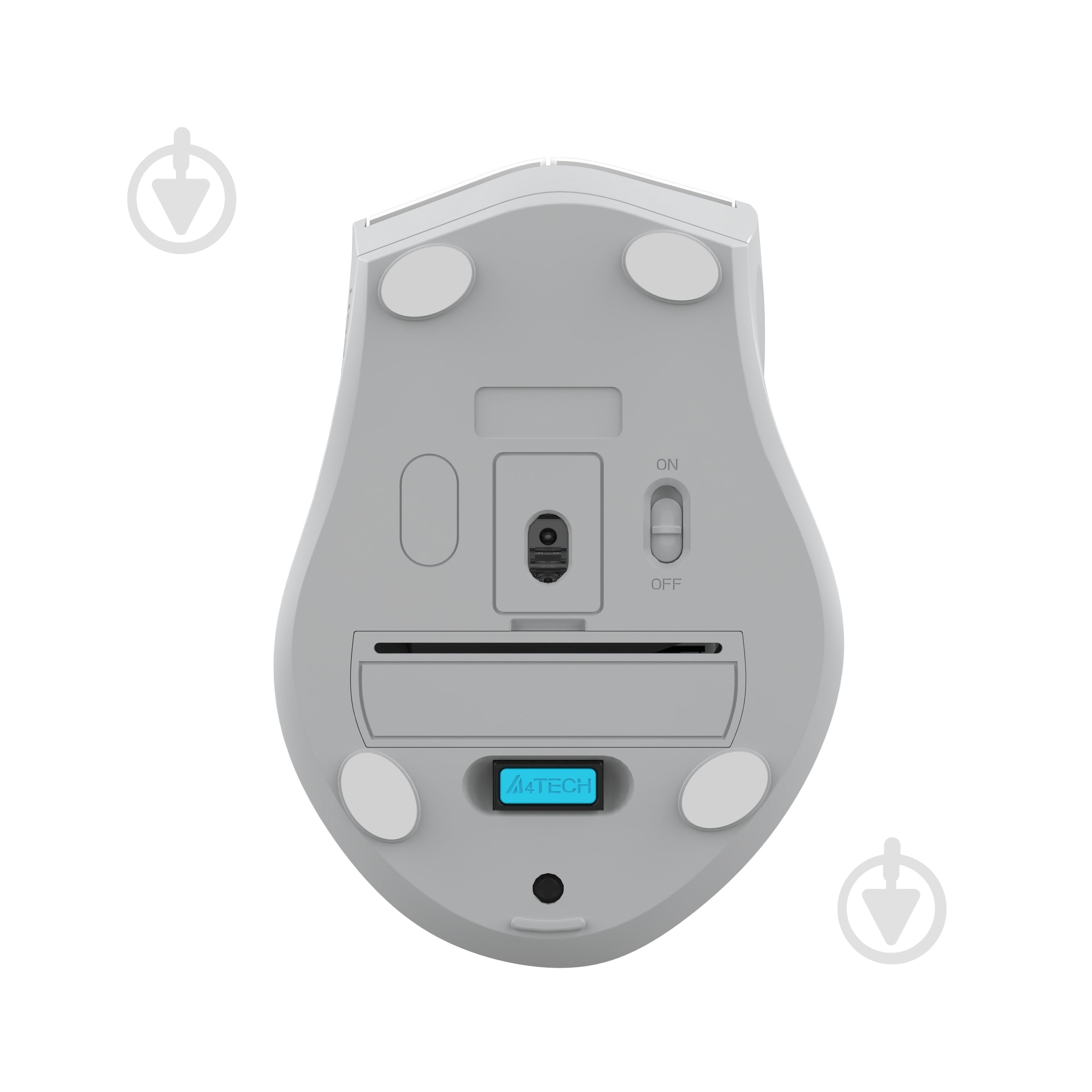 Мышка беспроводная A4Tech бесшумная, 3200 dpi, Double Click white (FG55S Plus (White)) - фото 10