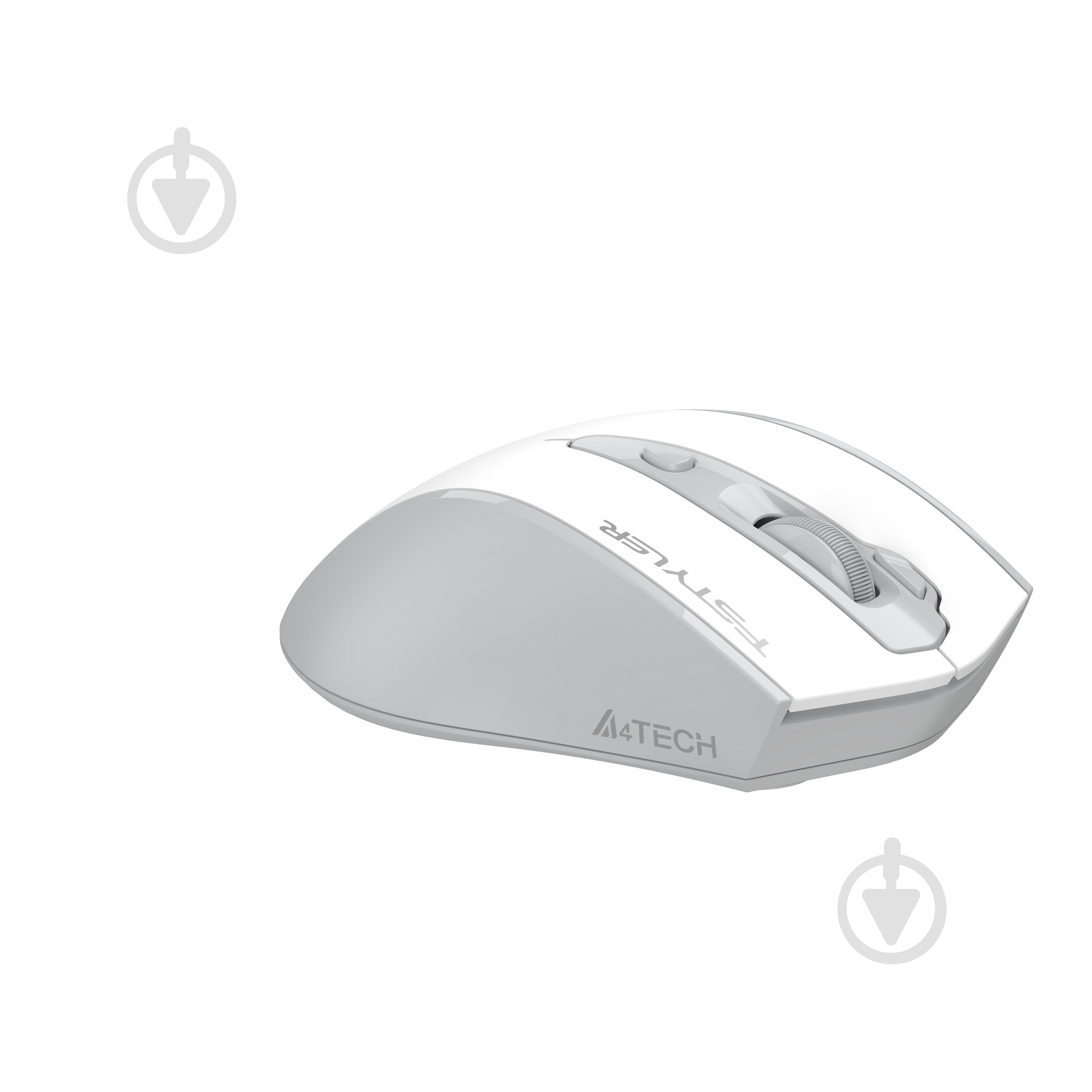 Мышка беспроводная A4Tech бесшумная, 3200 dpi, Double Click white (FG55S Plus (White)) - фото 3