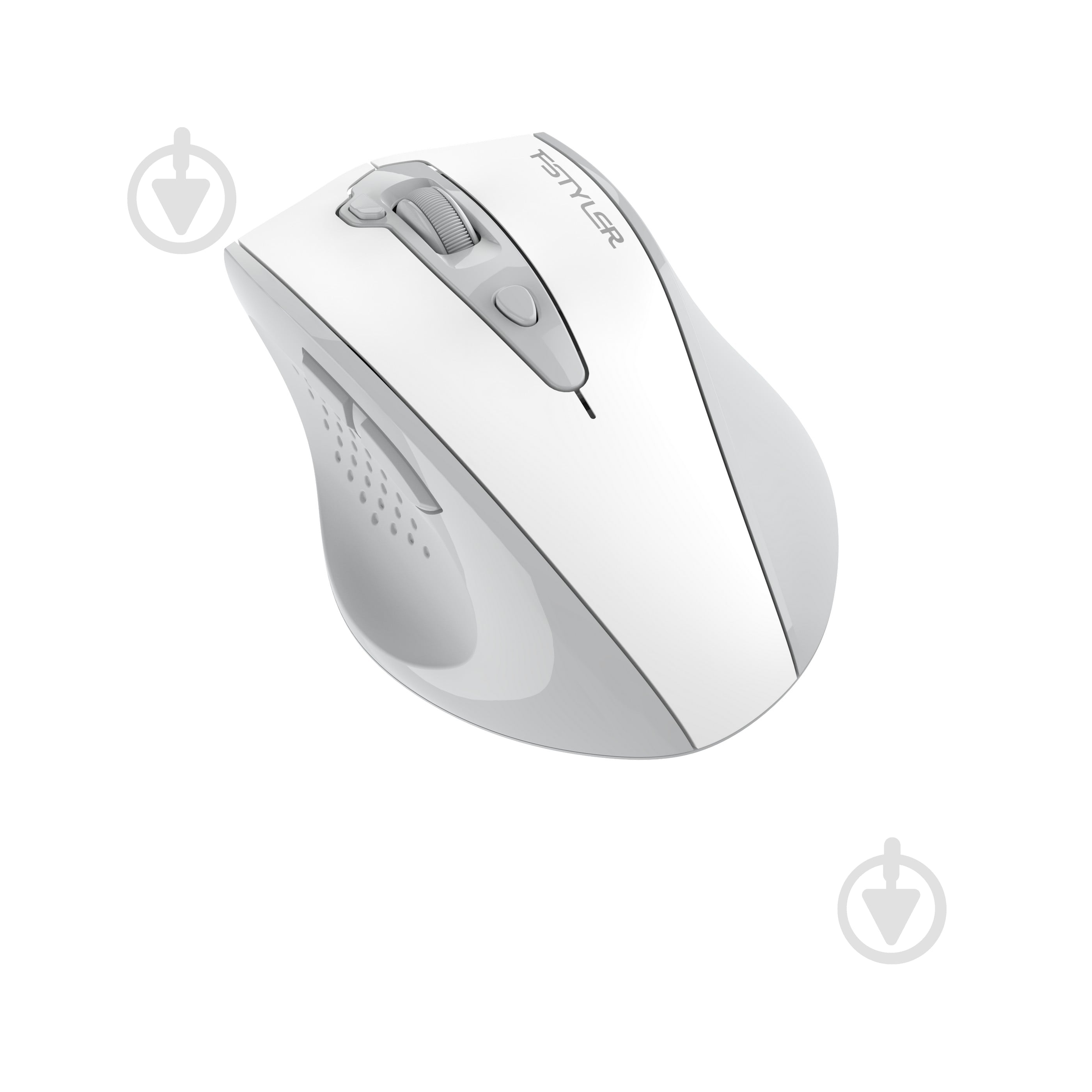 Мышка беспроводная A4Tech бесшумная, 3200 dpi, Double Click white (FG55S Plus (White)) - фото 4