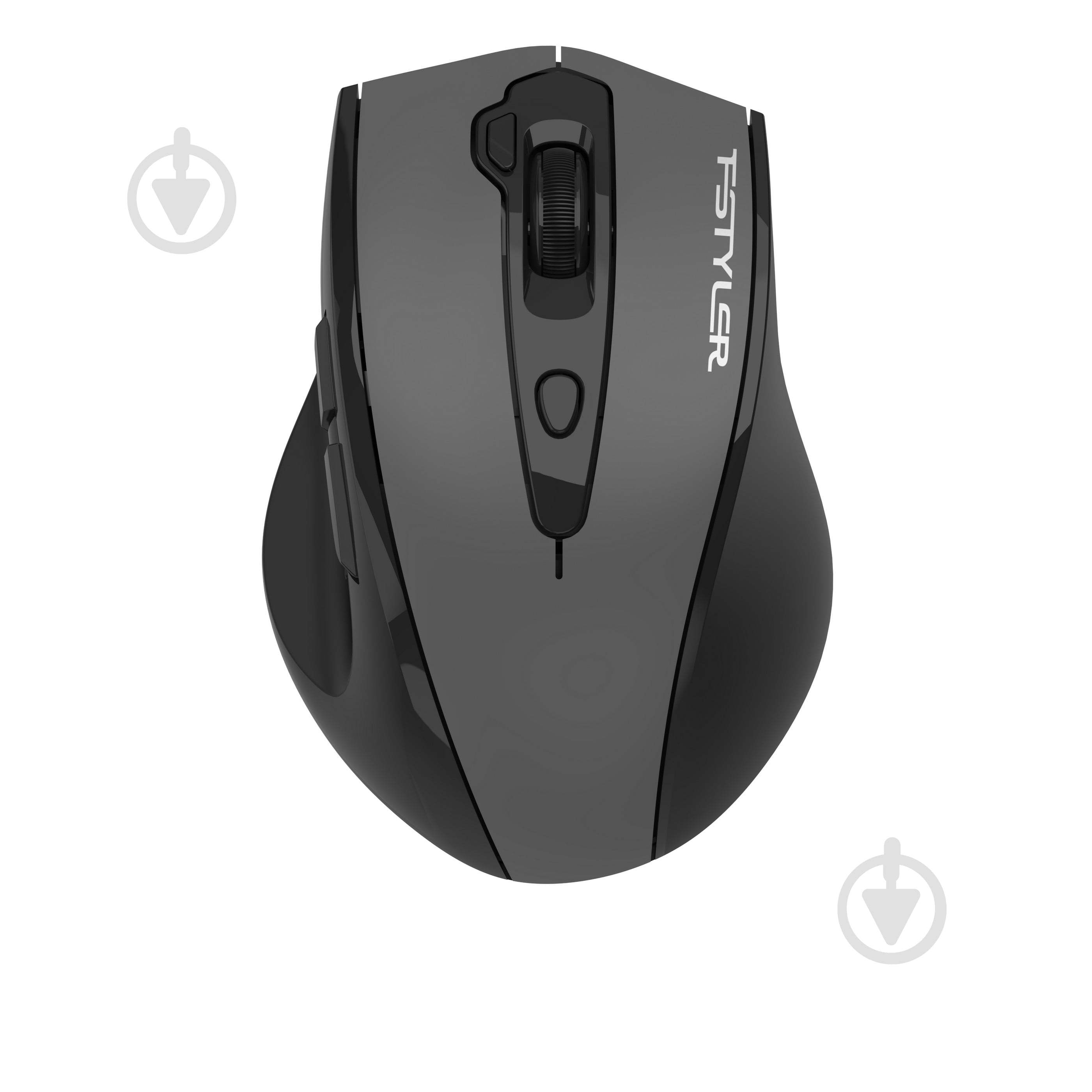 Мышка беспроводная A4Tech бесшумная, 3200 dpi, Double Click dark grey (FG55S Plus (Grey)) - фото 1