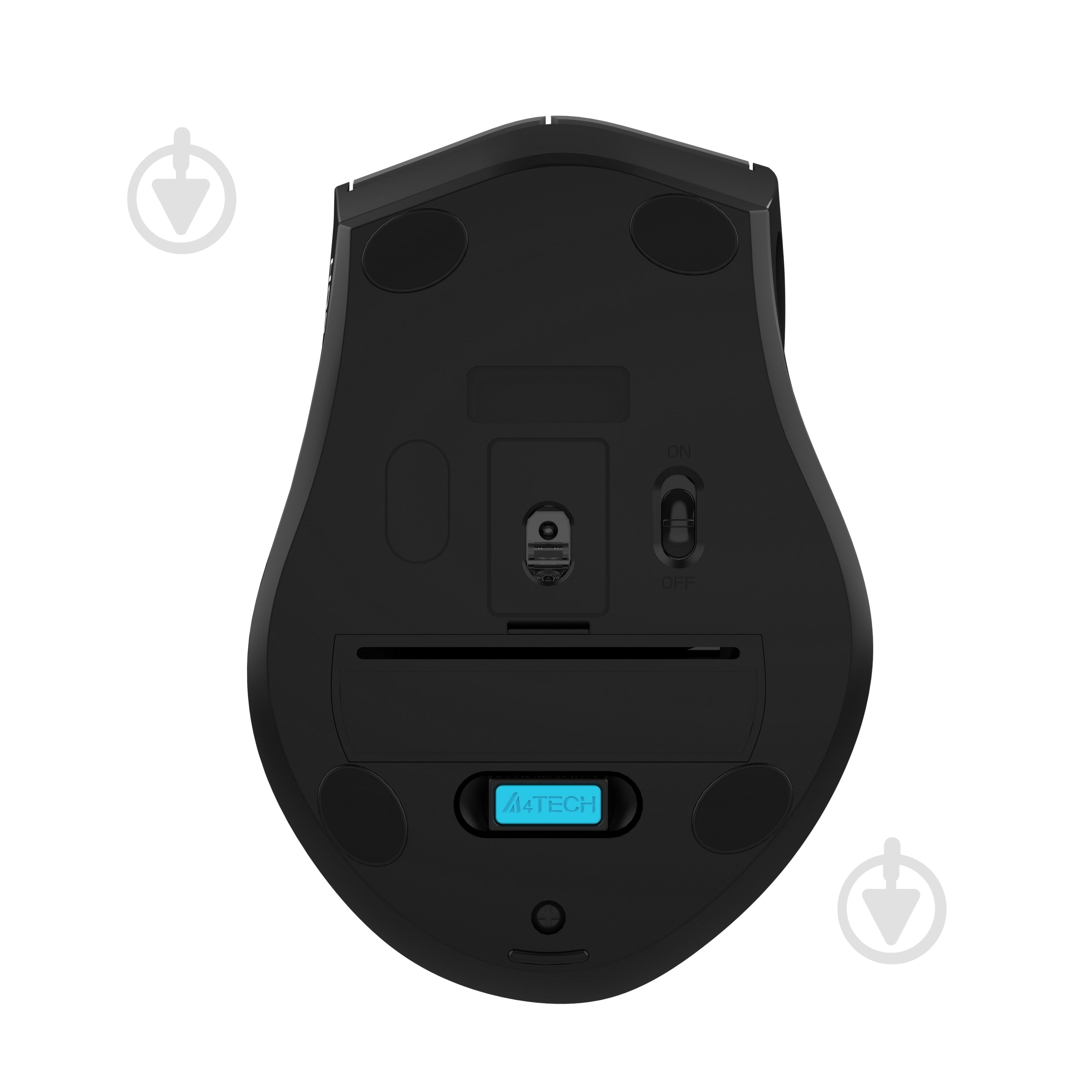 Мышка беспроводная A4Tech бесшумная, 3200 dpi, Double Click dark grey (FG55S Plus (Grey)) - фото 10