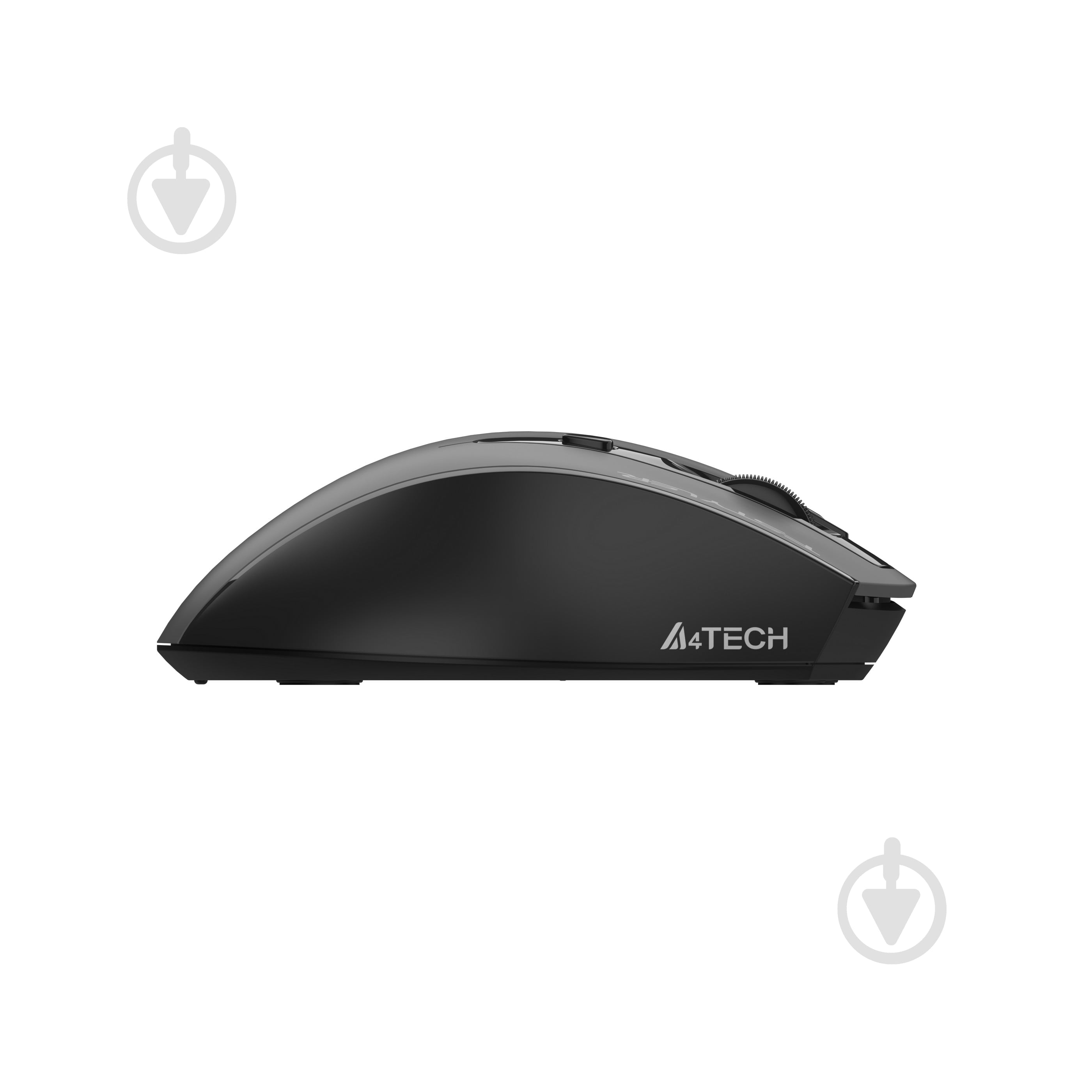 Мышка беспроводная A4Tech бесшумная, 3200 dpi, Double Click dark grey (FG55S Plus (Grey)) - фото 12