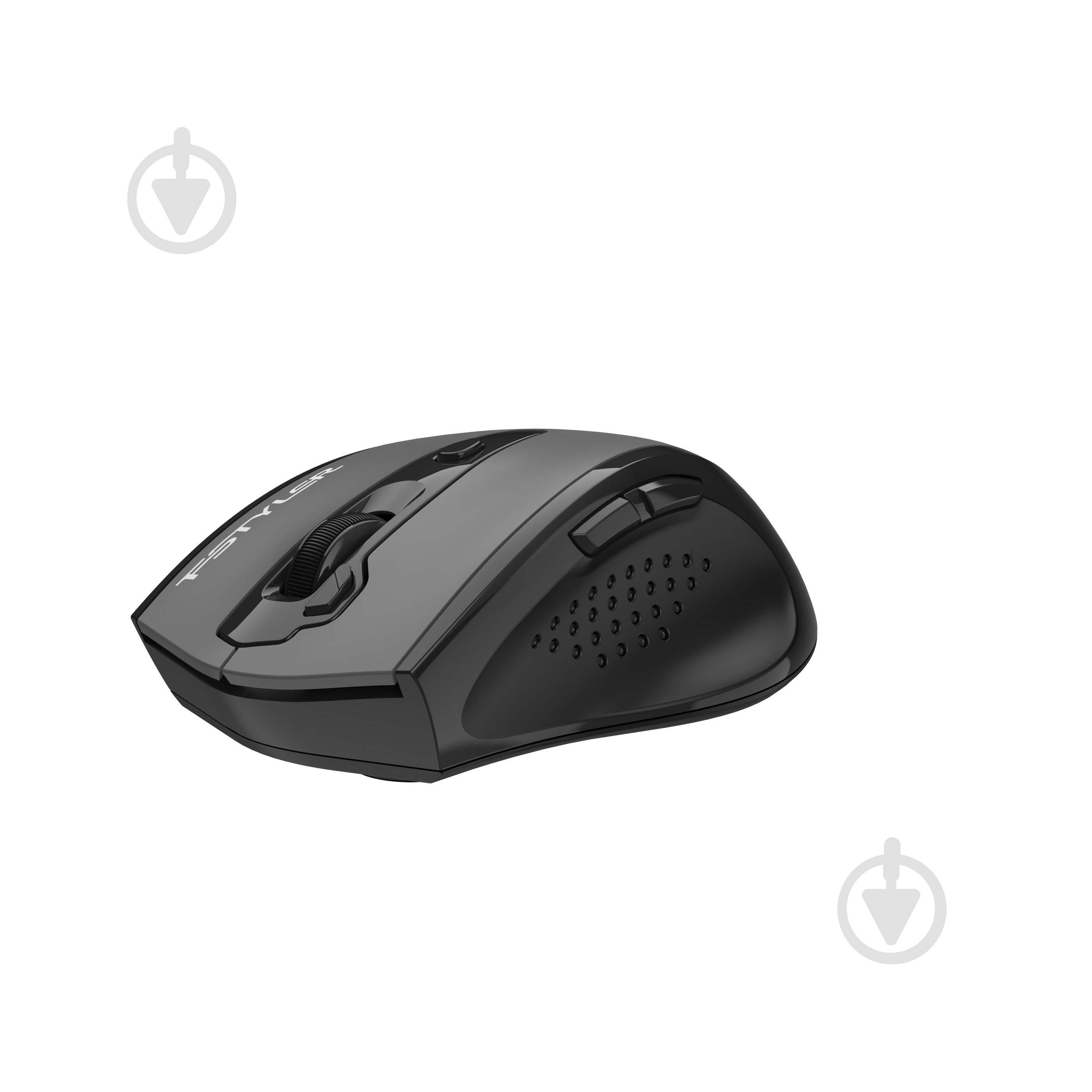 Мышка беспроводная A4Tech бесшумная, 3200 dpi, Double Click dark grey (FG55S Plus (Grey)) - фото 2