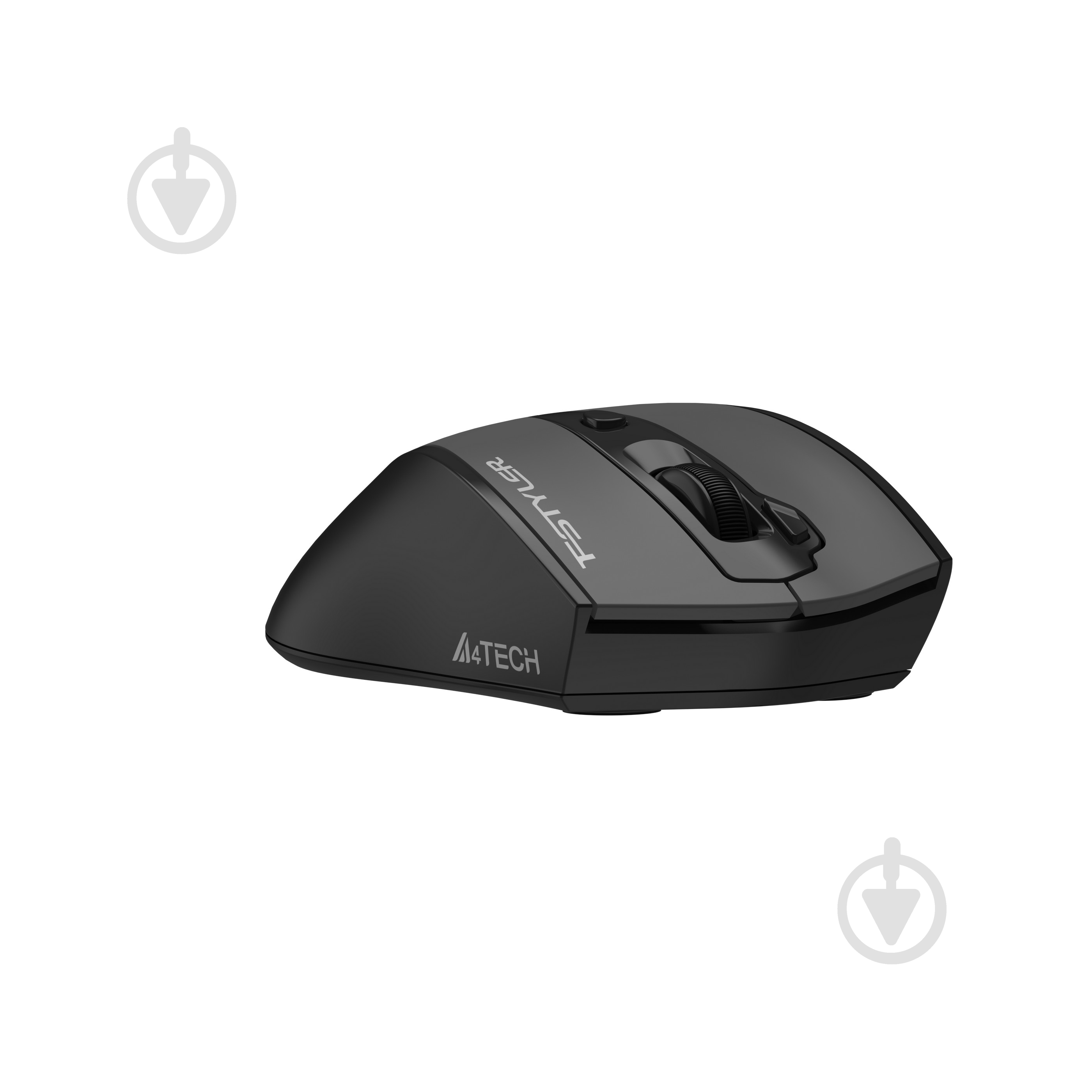 Мышка беспроводная A4Tech бесшумная, 3200 dpi, Double Click dark grey (FG55S Plus (Grey)) - фото 7