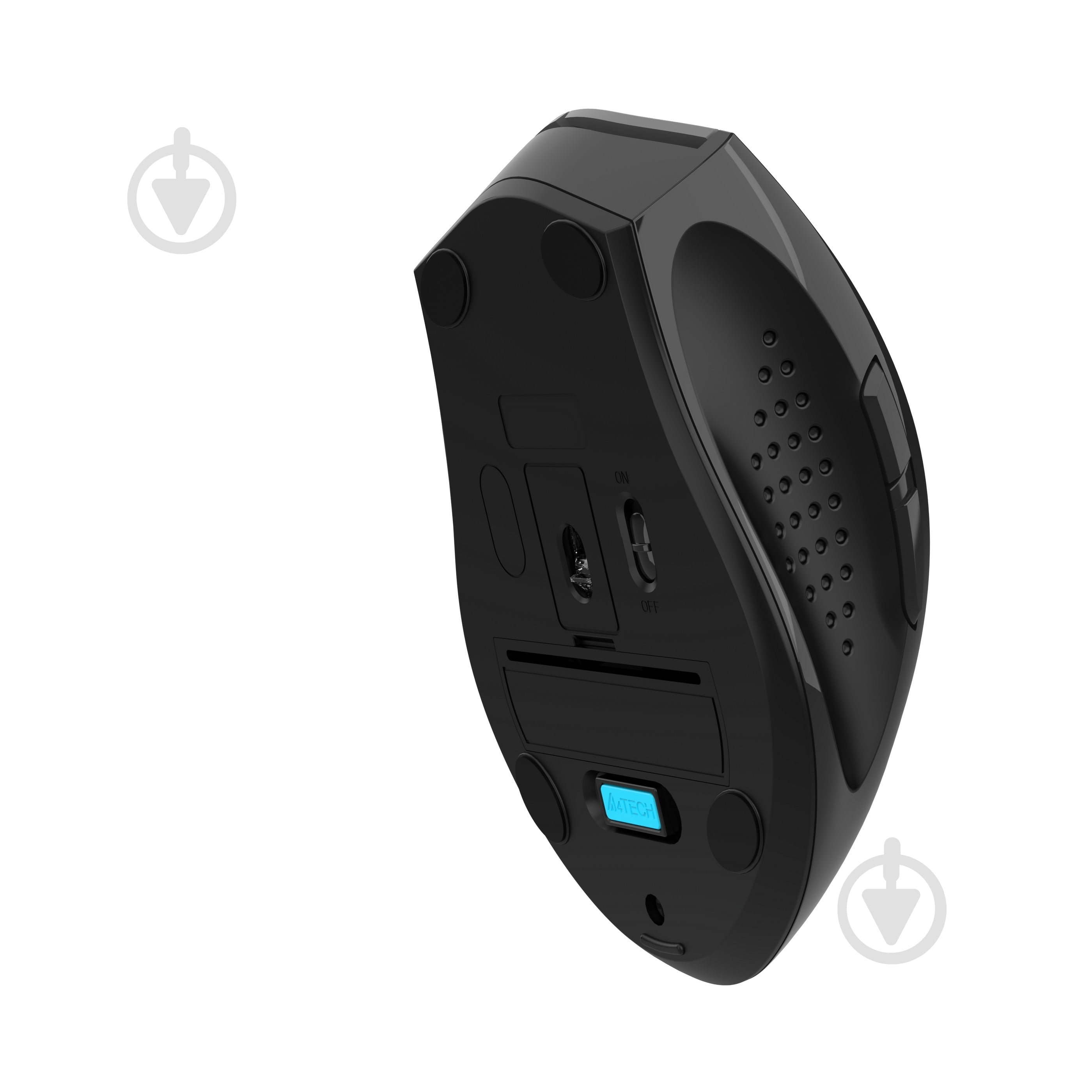 Мышка беспроводная A4Tech бесшумная, 3200 dpi, Double Click dark grey (FG55S Plus (Grey)) - фото 9