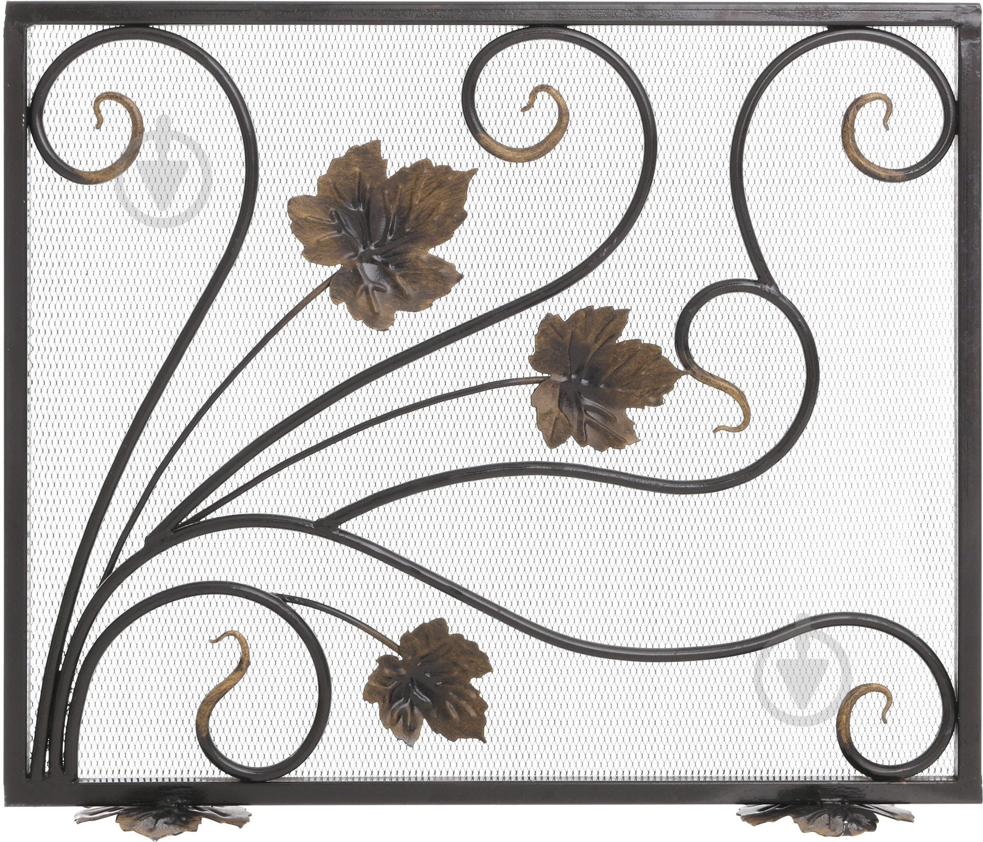 Решетка каминная Виноград NEW 66х80 см черный - фото 1 Решетка каминная Виноград NEW 66х80 см черный - фото 1