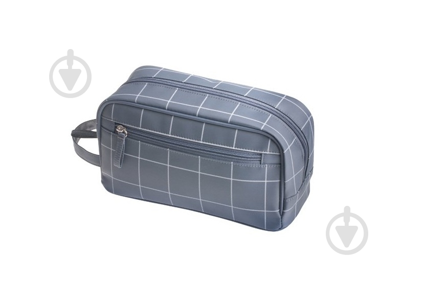 Косметичка текстильная 400295 серый с рисунком - фото 1 Косметичка текстильная 400295 серый с рисунком - фото 1